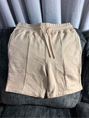 Staple Cream Drawstring Athletic Shorts